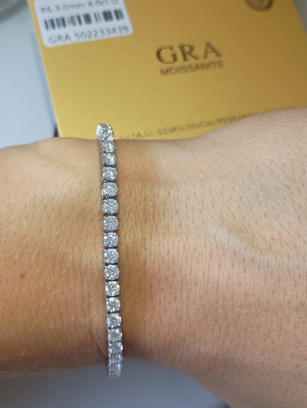 New Moissanite Diamond Tennis Bracelet 3mm 7 inch
